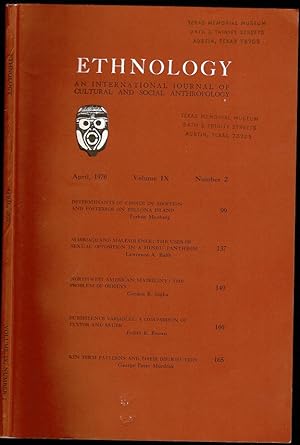 Seller image for Northwest American Matriliny: The Problem of Origins in Ethnology Volume IX, Number 2. for sale by The Book Collector, Inc. ABAA, ILAB