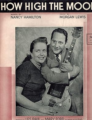 Imagen del vendedor de How High the Moon - Les Paul and Mary Ford Cover - Piano Sheet Music a la venta por ! Turtle Creek Books  !