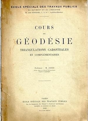 Cours de Géodésie triangulations cadastrales et complémentaires