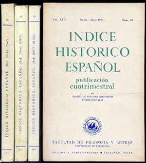 Seller image for ndice Histrico Espaol. Publicacin cuatrimestral. Director Manuel Riu. Volumen: XVII: 1971 for sale by Hesperia Libros
