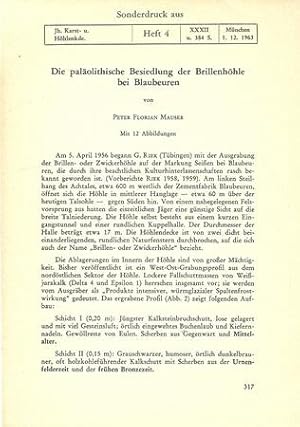 Seller image for Die palolithische Besiedlung der Brillenhhle bei Blaubeuren for sale by ANTIQUARIAT H. EPPLER