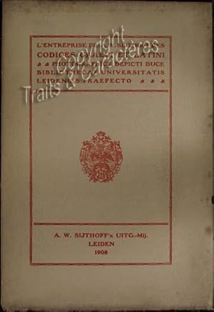 L'entreprise de A. W. Sijthoff des codice graeci et latini photographice depicti duce bibliotheca...