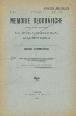 Studio sulla distribuzione delle masse montuose nell'Appennino Centrale.