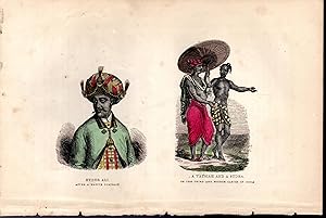 Seller image for ENGRAVING: "Hyder ALi, After a Native Portrait & A Vaysiah and a Sudra of the Third and Fourth Castes of India".from The Eastern or Old World; Embracing Ancient & Modern History. for sale by Dorley House Books, Inc.