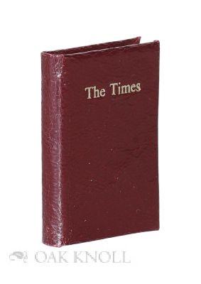 Imagen del vendedor de TIMES.|THE a la venta por Oak Knoll Books, ABAA, ILAB
