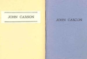 Seller image for JOHN CARSON; OR, THE STRANGER IN THEIR MIDST for sale by Oak Knoll Books, ABAA, ILAB