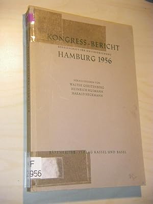 Imagen del vendedor de Bericht ber den Internationalen Musikwissenschaftlichen Kongress Hamburg 1956 a la venta por Versandantiquariat Rainer Kocherscheidt