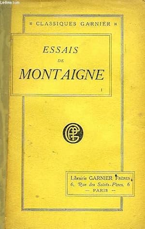 Bild des Verkufers fr ESSAIS DE MONTAIGNE, 2 TOMES zum Verkauf von Le-Livre