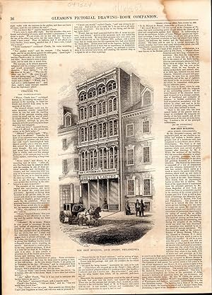 Seller image for PRINT: "The New Iron Building, Arch Street, Philadelphia (Pennsylvania) from Gleason's Pictorial Drawing-Room Companion, July 16, 1853 for sale by Dorley House Books, Inc.