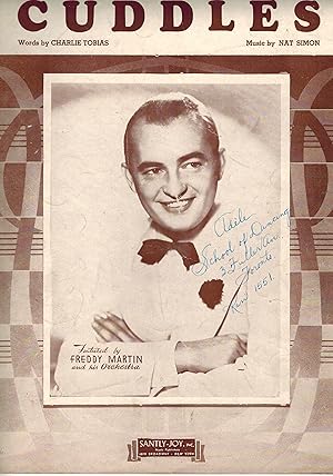 Seller image for Cuddles - Piano Sheet Music with Freddy Martin Cover for sale by ! Turtle Creek Books  !