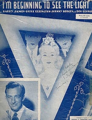 Seller image for I'm beginning to See the Light - Piano Sheet Music with Harry James Cover for sale by ! Turtle Creek Books  !