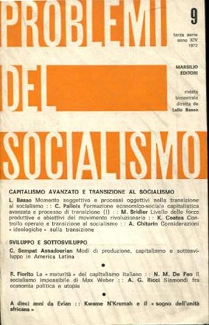 PROBLEMI DEL SOCIALISMO Nº 9, TERZA SERIE ANNO XIV, 1972.