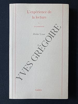 Immagine del venditore per L'EXPERIENCE DE LA LECTURE-1-LA SOUMISSION venduto da Yves Grgoire