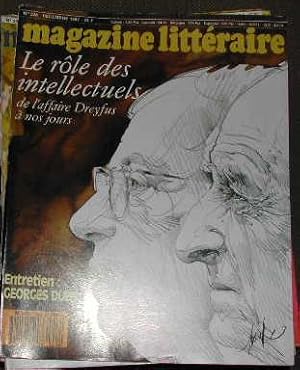 Magazine littéraire-N° 248. Le rôle des intellectuels, de l'affaire Dreyfus à nos jours.