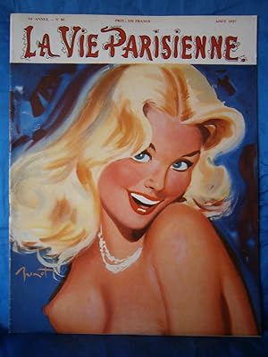 Imagen del vendedor de LA VIE PARISIENNE Magazine Mensuel Artistique et Littraire 24 x 31,5 cm de 44 pages . N 80 de Aout 1957 . Proche du NEUF . Couverture de BRENOT . a la venta por LA FRANCE GALANTE