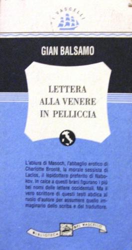 Imagen del vendedor de Lettera alla venere in pelliccia. a la venta por Libreria La Fenice di Pietro Freggio