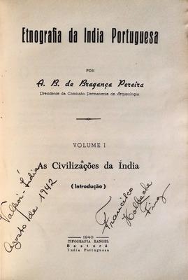 Imagen del vendedor de ETNOGRAFIA DA INDIA PORTUGUESA. a la venta por Livraria Castro e Silva