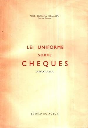 Seller image for LEI UNIFORME SOBRE CHEQUES. for sale by Livraria Castro e Silva