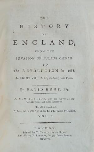 THE HISTORY OF ENGLAND, FROM THE INVASION OF JULIUS CAESAR to the REVOLUTION in 1688.