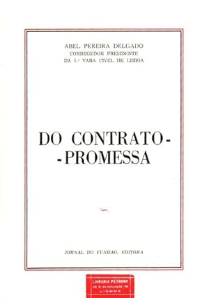 Bild des Verkufers fr DO CONTRATO-PROMESSA. zum Verkauf von Livraria Castro e Silva