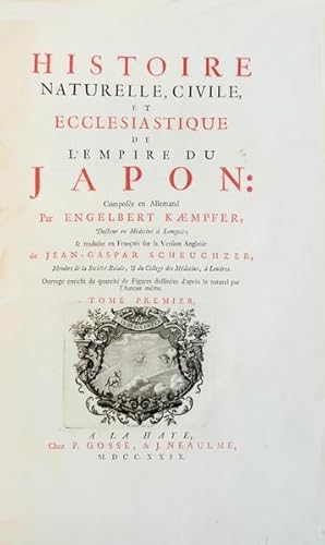 Seller image for HISTOIRE NATURELLE, CIVILE, ET ECCLESIASTIQUE DE L?EMPIRE DU JAPON: for sale by Livraria Castro e Silva