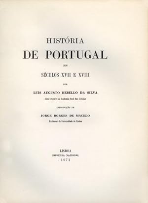 Imagen del vendedor de HISTRIA DE PORTUGAL NOS SCULOS XVII E XVIII. a la venta por Livraria Castro e Silva