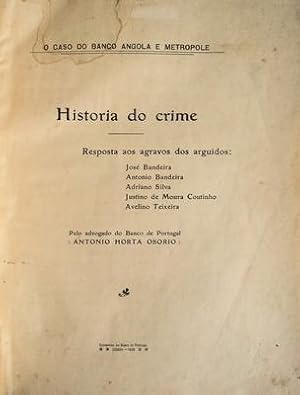 HISTÓRIA DO CRIME.