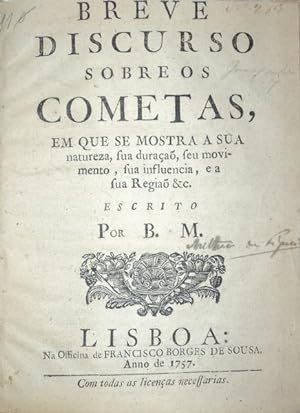 Seller image for BREVE DISCURSO SOBRE OS COMETAS, for sale by Livraria Castro e Silva