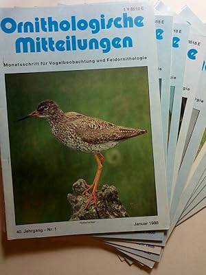 Ornithologische Mitteilungen. 40. Jahrgang 1988. Monatsschrift für Vogelkunde und Vogelschutz.