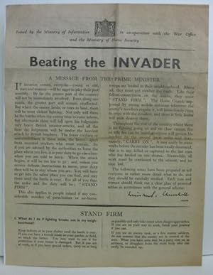 Beating the Invader; A Message from the Prime Minister