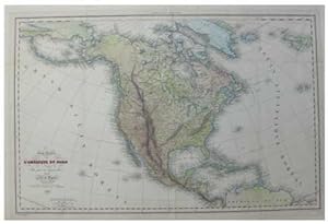 Carte Generale de L'amerique Du Nord et Des Iles Qui En Dependent [Original 1836 Map of North Ame...