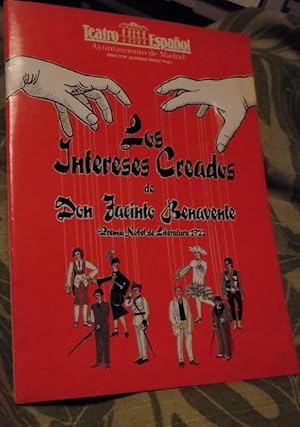 Catálogo de Presentación de la obra LOS INTERESES CREADOS DE DON JACINTO BENAVENTE (reparto de ac...