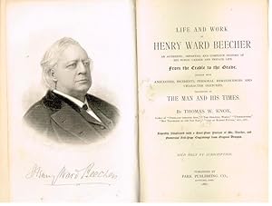 Bild des Verkufers fr LIFE AND WORK OF HENRY WARD BEECHER zum Verkauf von Librairie l'Aspidistra