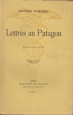 Image du vendeur pour LETTRES AU PATAGON mis en vente par Librairie l'Aspidistra