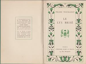 Seller image for LE LYS BRISE for sale by Librairie l'Aspidistra