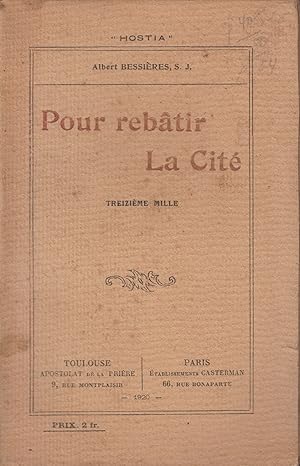 Seller image for POUR REBATIR LA CITE for sale by Librairie l'Aspidistra