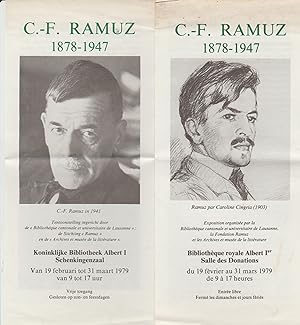 Seller image for CHARLES-FERDINAND RAMUZ (1878-1947) for sale by Librairie l'Aspidistra