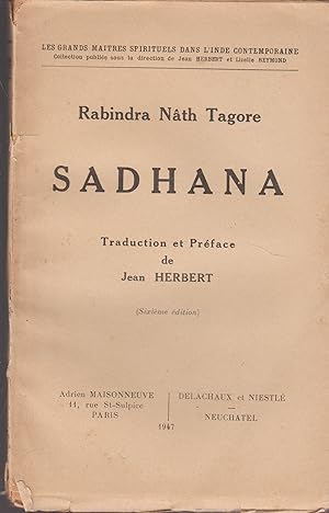 Imagen del vendedor de SADHANA a la venta por Librairie l'Aspidistra