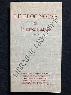 Bild des Verkufers fr LE BLOC-NOTES DE LA PSYCHANALYSE-N4-1984 zum Verkauf von Yves Grgoire