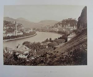 Salzburg von Mülln. Original-Fotografie, Albumin auf Karton mit typogr. Bezeichnung. Salzburg, Ph...