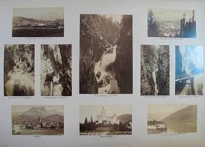 10 Original-Fotografien auf 1 Tafel, Albumin auf Karton mit typogr. Bezeichnung. Salzburg, Photog...