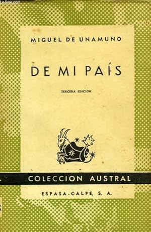 Imagen del vendedor de DE MI PAIS a la venta por Le-Livre