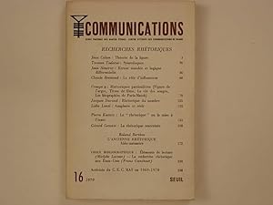Seller image for Communications 16. (Ecole pratique des hautes tudes - Centre d'tudes des communication de masse) RECHERCHES RHETORIQUES for sale by A Balzac A Rodin