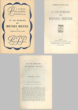 La Vie Humiliée de HENRI HEINE