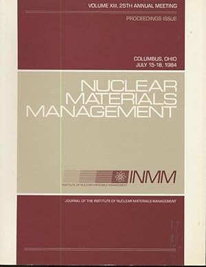 Institute of Nuclear Materials Management 25th Annual Meeting