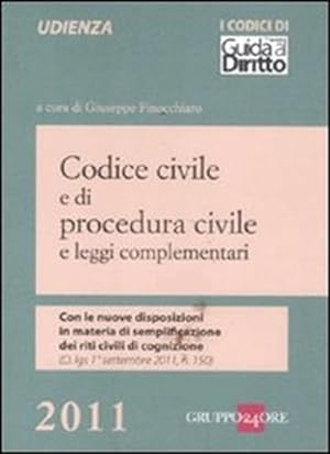 Immagine del venditore per Codice civile e di procedura civile e leggi complementari. venduto da FIRENZELIBRI SRL
