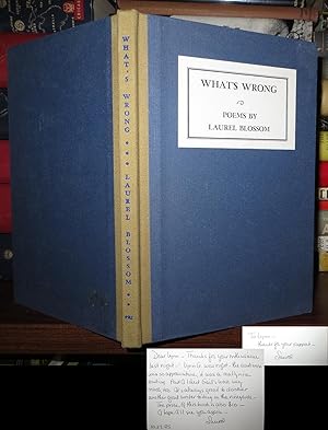 Image du vendeur pour WHAT'S WRONG Signed 1st mis en vente par Rare Book Cellar