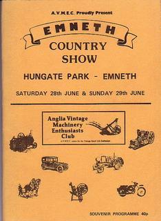 Emneth Country Show. Programme for 28th & 29th July, 1986