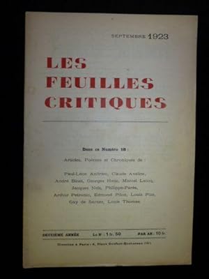 Les Feuilles critiques N°18 de la deuxième année