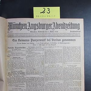 Bild des Verkufers fr Mnchen-Augsburger Abendzeitung - Nr. 117 bis 178 (1. bis 31. Mrz 1916) zum Verkauf von Bookstore-Online